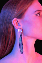 Load image into Gallery viewer, Full Moon Extra Long Earrings