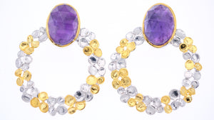 Amethyst bubble earrings - Oppulence