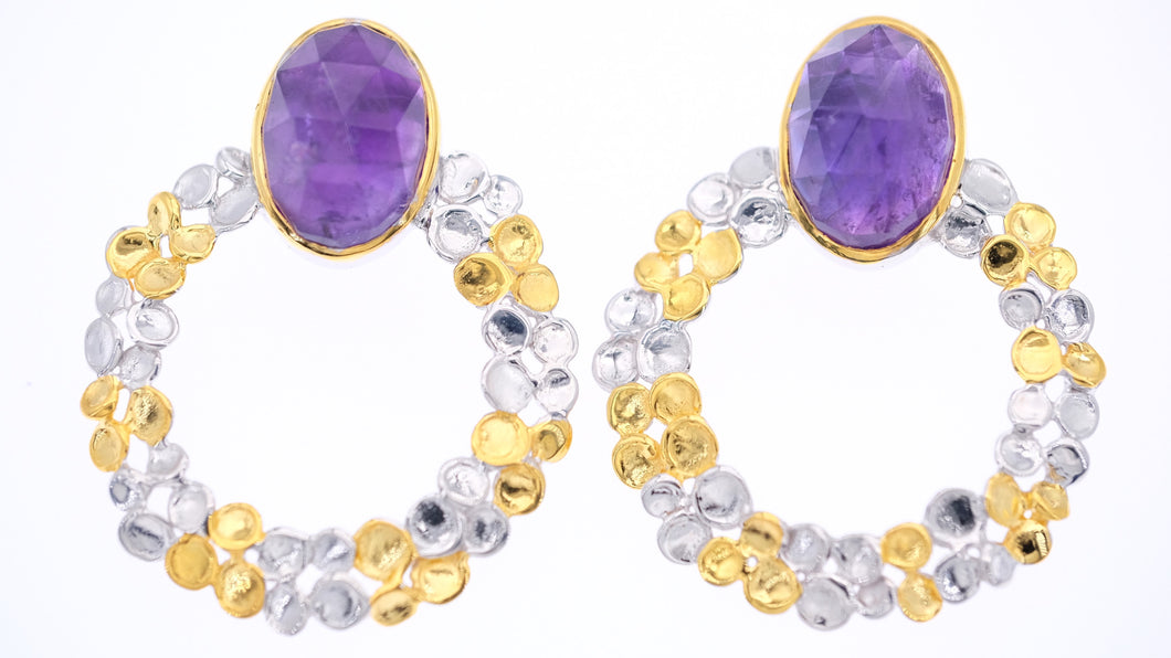 Amethyst bubble earrings - Oppulence