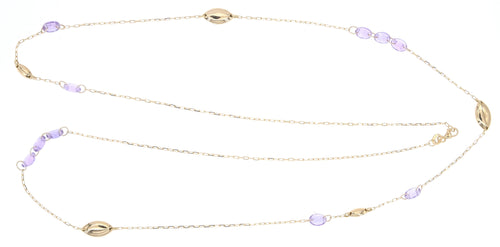 Extra long amethyst sautoire
