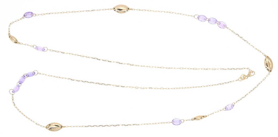 Extra long amethyst sautoire