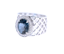 Load image into Gallery viewer, Signature Ring - Golden Basket - Dark Blue Ring