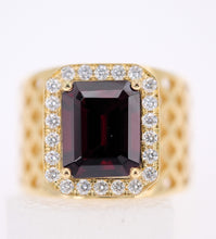 Load image into Gallery viewer, Signtaure Ring - EXTRA LARGE rhodolite garnet