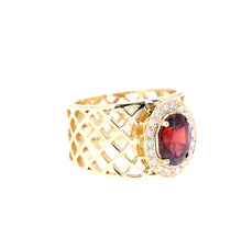 Load image into Gallery viewer, Signature Ring - Golden Basket - Large Oval Kiss Me