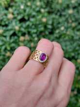 Load image into Gallery viewer, Signature Ring - Golden Basket - Small Oval Lavender Ring