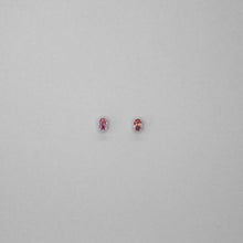 Load image into Gallery viewer, Pink Flowers Studds (Oval) Earrings