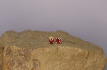 Load image into Gallery viewer, Red Rose Studs