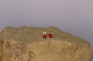 Red Rose Studs