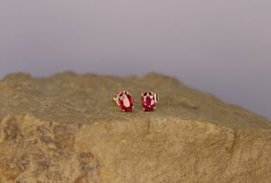 Red Rose Studs