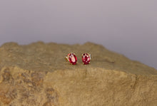Load image into Gallery viewer, Red Rose Studs
