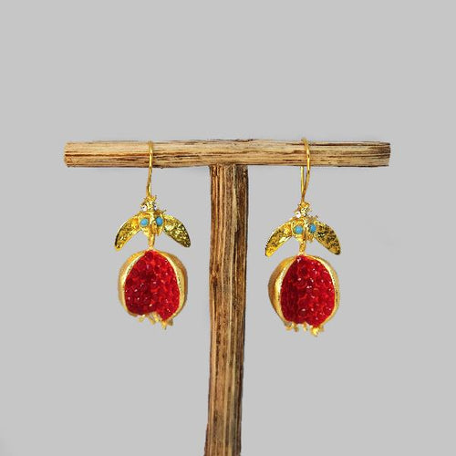 Pomegranate Earrings Earrings