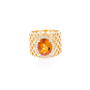 Signature Ring - Golden Basket - Large Oval Yellow Sun Ring