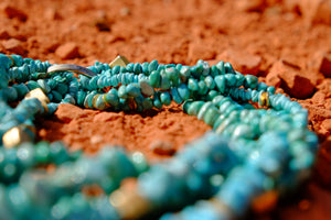 Navajo's beauty necklace - Darker Blue