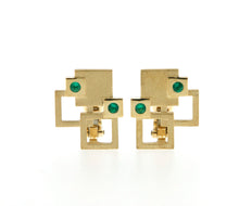 Load image into Gallery viewer, 18Kt Yellow Gold &amp; green emeralds 