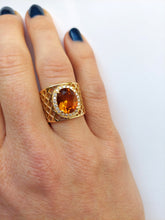 Load image into Gallery viewer, Signature Ring - Golden Basket - Large Oval Yellow Sun Ring