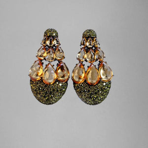 Lavender Sky Earrings Champagne / 18Kt Yellow Clip Earrings